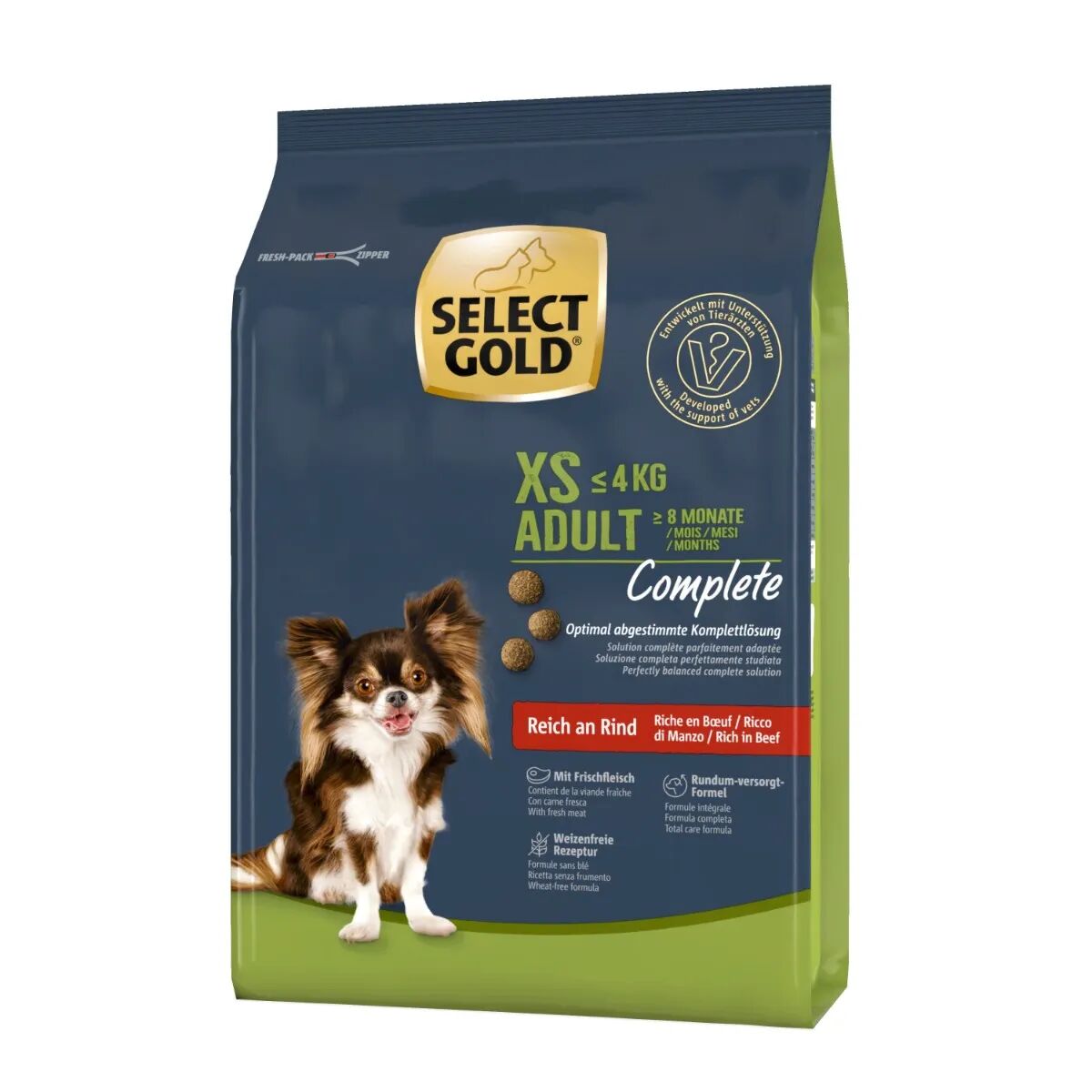 SELECT GOLD Complete XS Adult Manzo 1KG