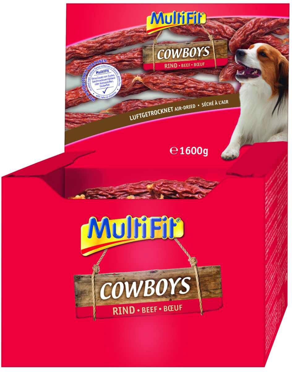 MULTIFIT Snack Dog Cowboys Display al Manzo 1.6KG