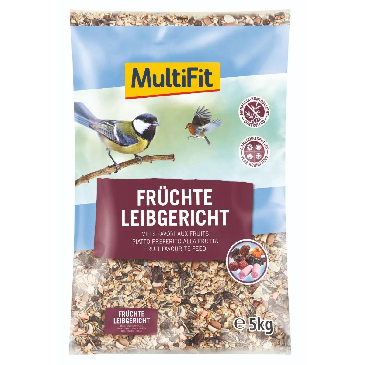 MULTIFIT Alimento Uccelli Favourite Feed Frutta 5KG