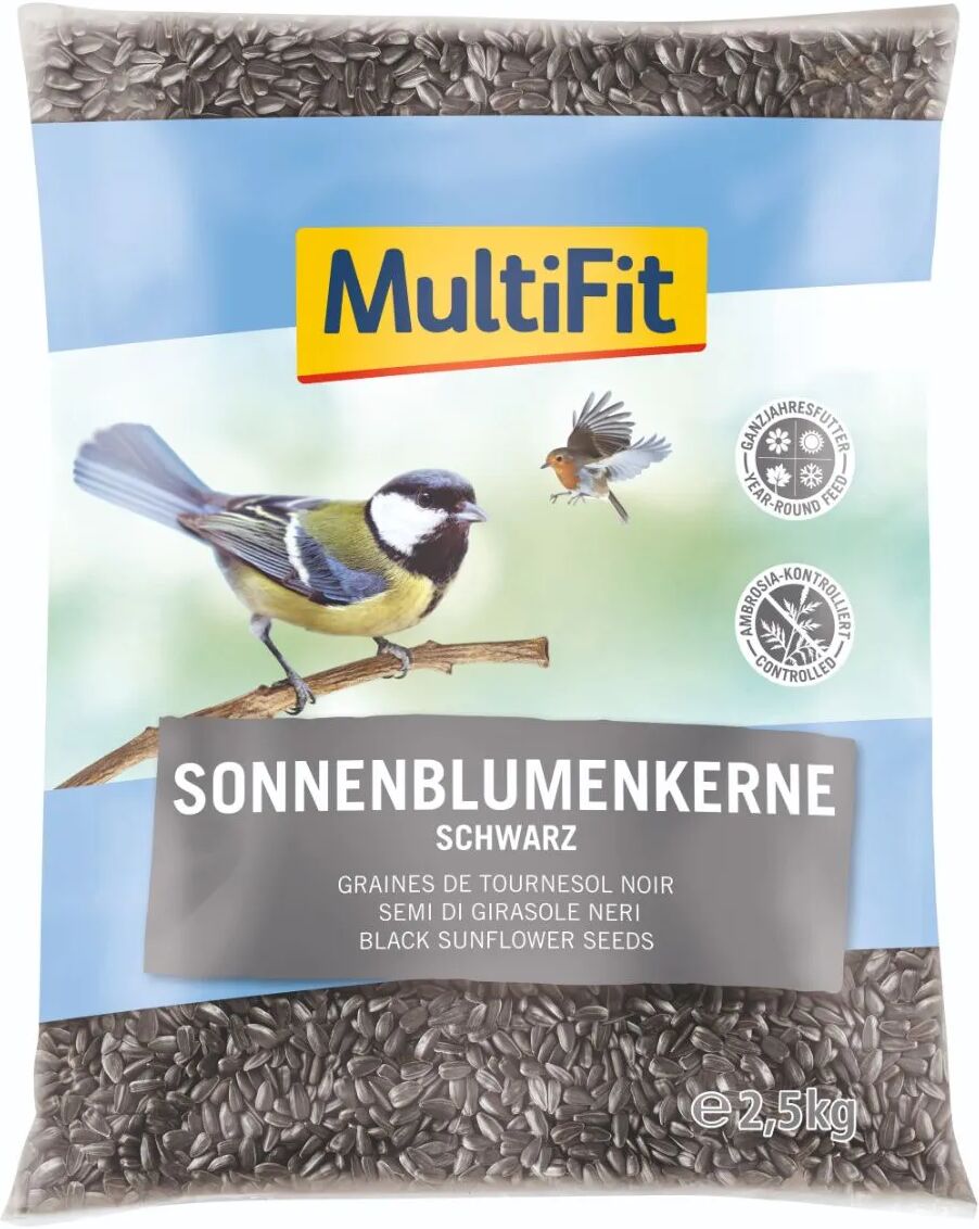 MULTIFIT Alimento Uccelli Semi Girasole Neri 2.5KG