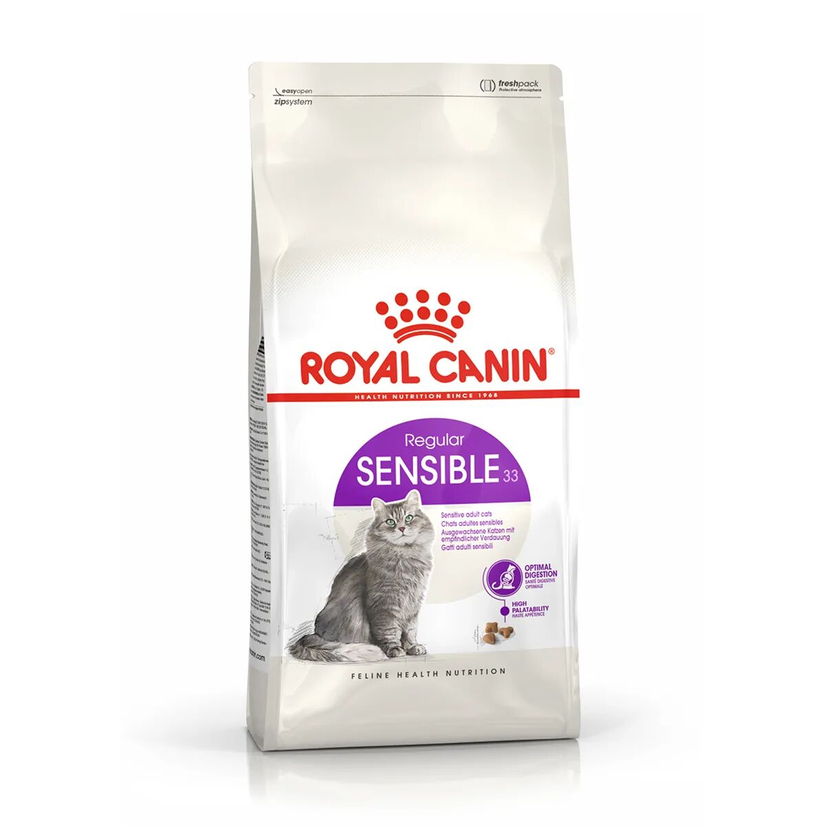 ROYAL CANIN Cat Sensible Alimento Completo per Gatti Adulti di Oltre 1 Anno di Età con Sensibilità Digestiva 10KG