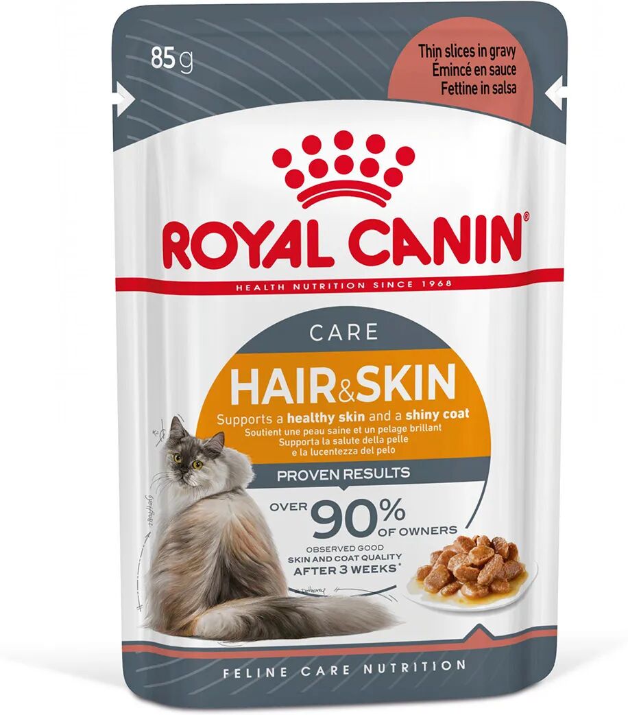 ROYAL CANIN Cat Care Hair&Skin in Salsa Busta Multipack 48x85G CARNI E DERIVATI