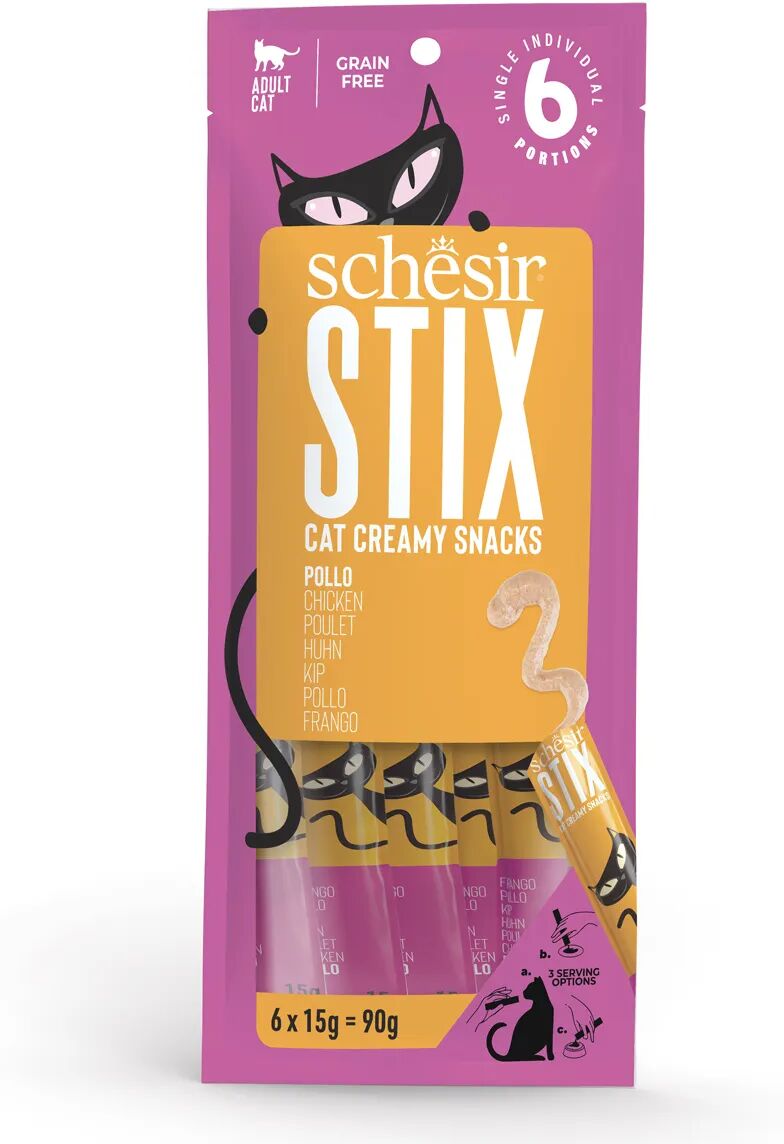 SCHESIR Snack Cat Creamy 6X15G POLLO