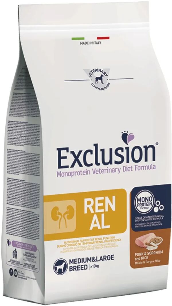 EXCLUSION Dog Renal Medium Large Maiale 12KG