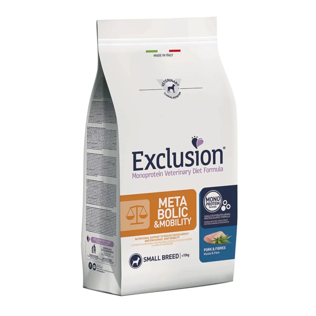EXCLUSION Dog Metabolic Small Maiale 2KG