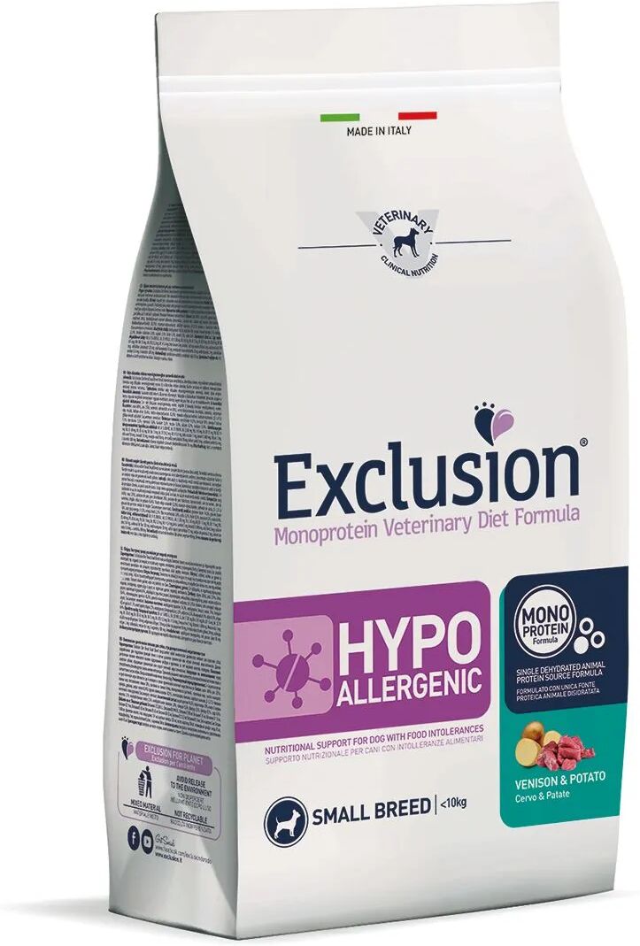 EXCLUSION Dog Diet Hypoallergenic Small Cervo e Patate 2KG