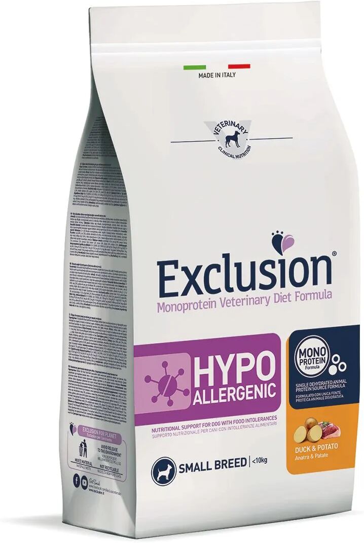 EXCLUSION Dog Diet Hypoallergenic Small Anatra e Patate 2KG