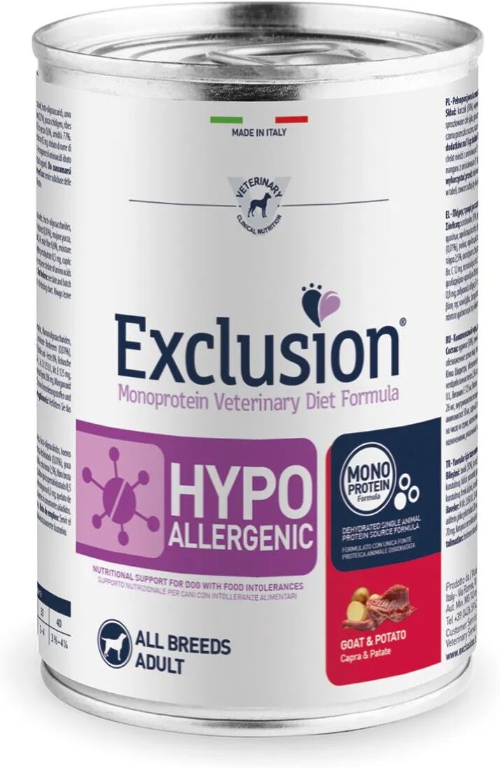 EXCLUSION Dog Diet Hypoallergenic All Breeds Lattina 400G CAPRA