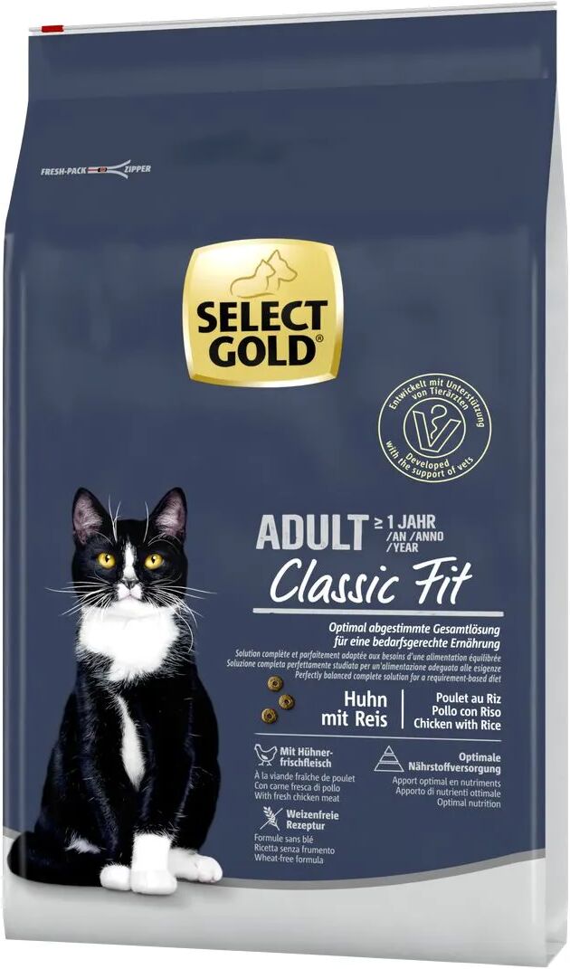 SELECT GOLD Cat Classic Fit Pollame e Riso 7KG