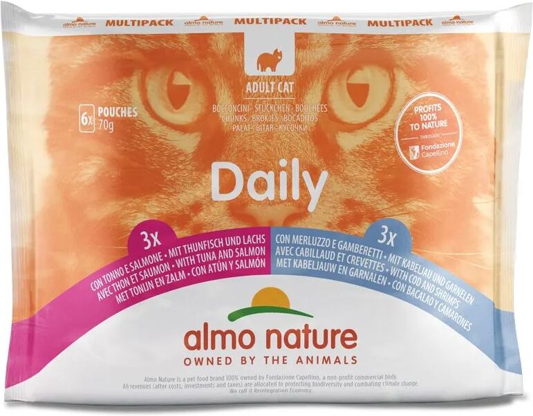 ALMO NATURE Daily Cat Busta Multipack 6x70G MIX PESCE