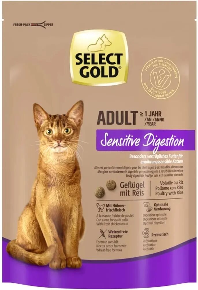 SELECT GOLD Cat Sensitive Digestion Adult Pollame e Riso 300G