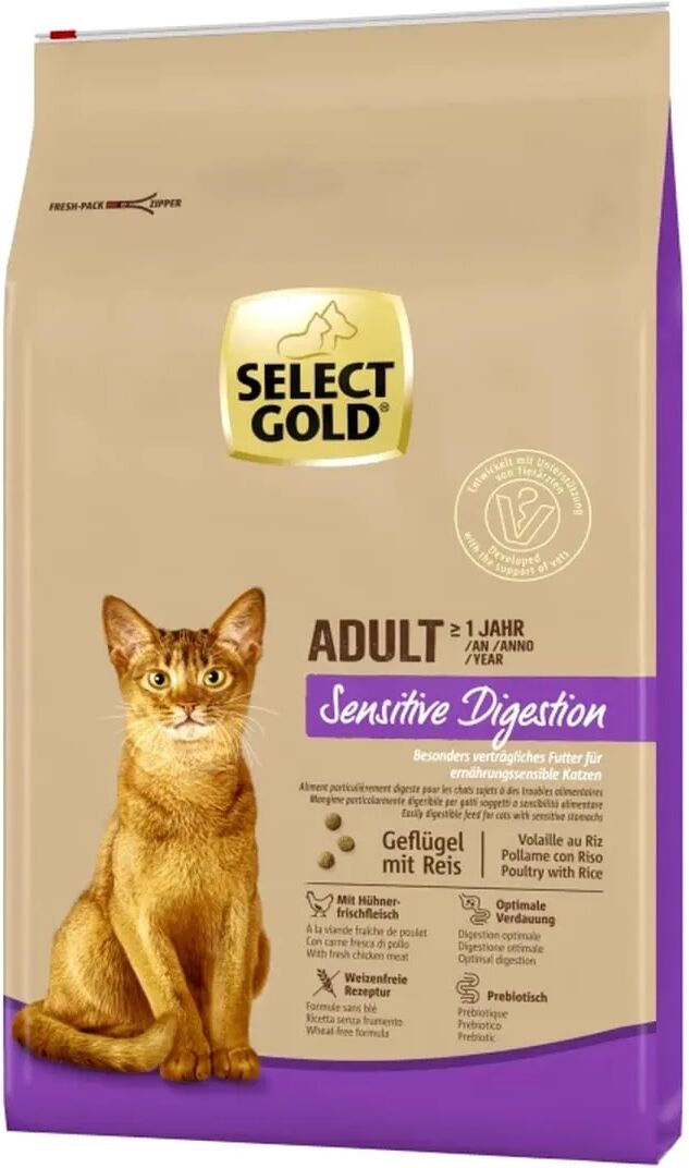 SELECT GOLD Cat Sensitive Digestion Adult Pollame e Riso 7KG