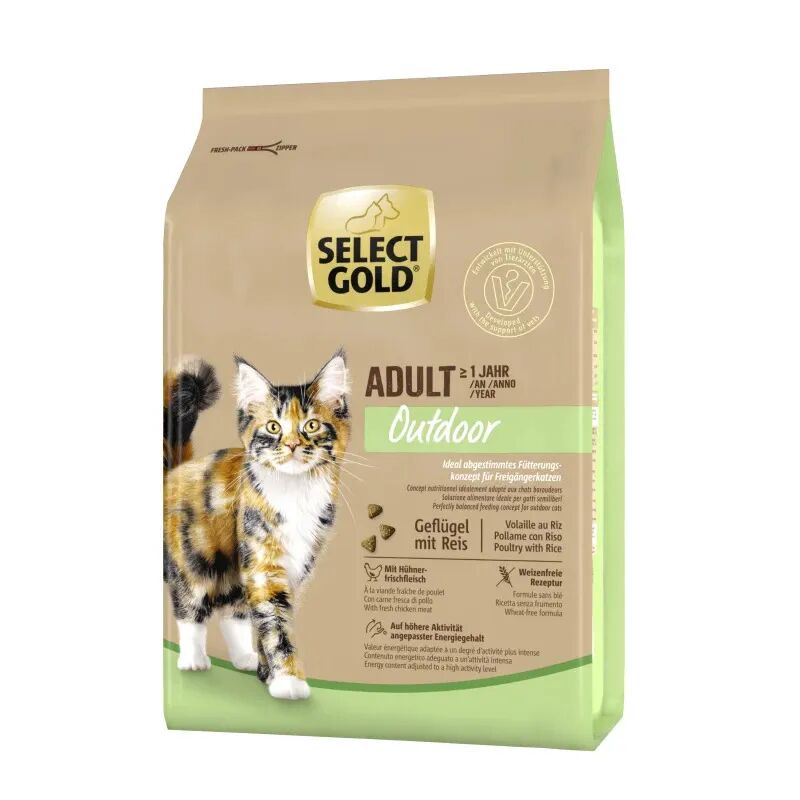 SELECT GOLD Cat Outdoor Adult Pollame e Riso 2.5KG