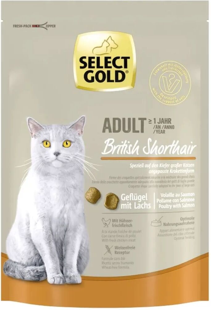 SELECT GOLD Cat British Shorthair Adult Pollame con Salmone 300G