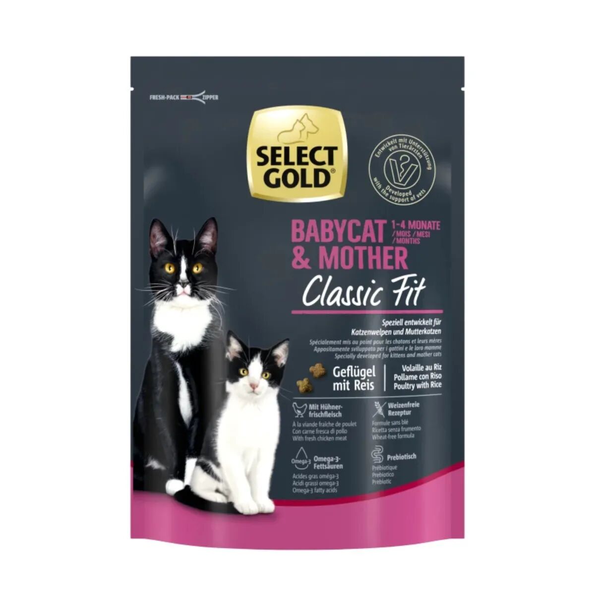 SELECT GOLD Babycat&Mother Classic Fit con Pollame e Riso 300G
