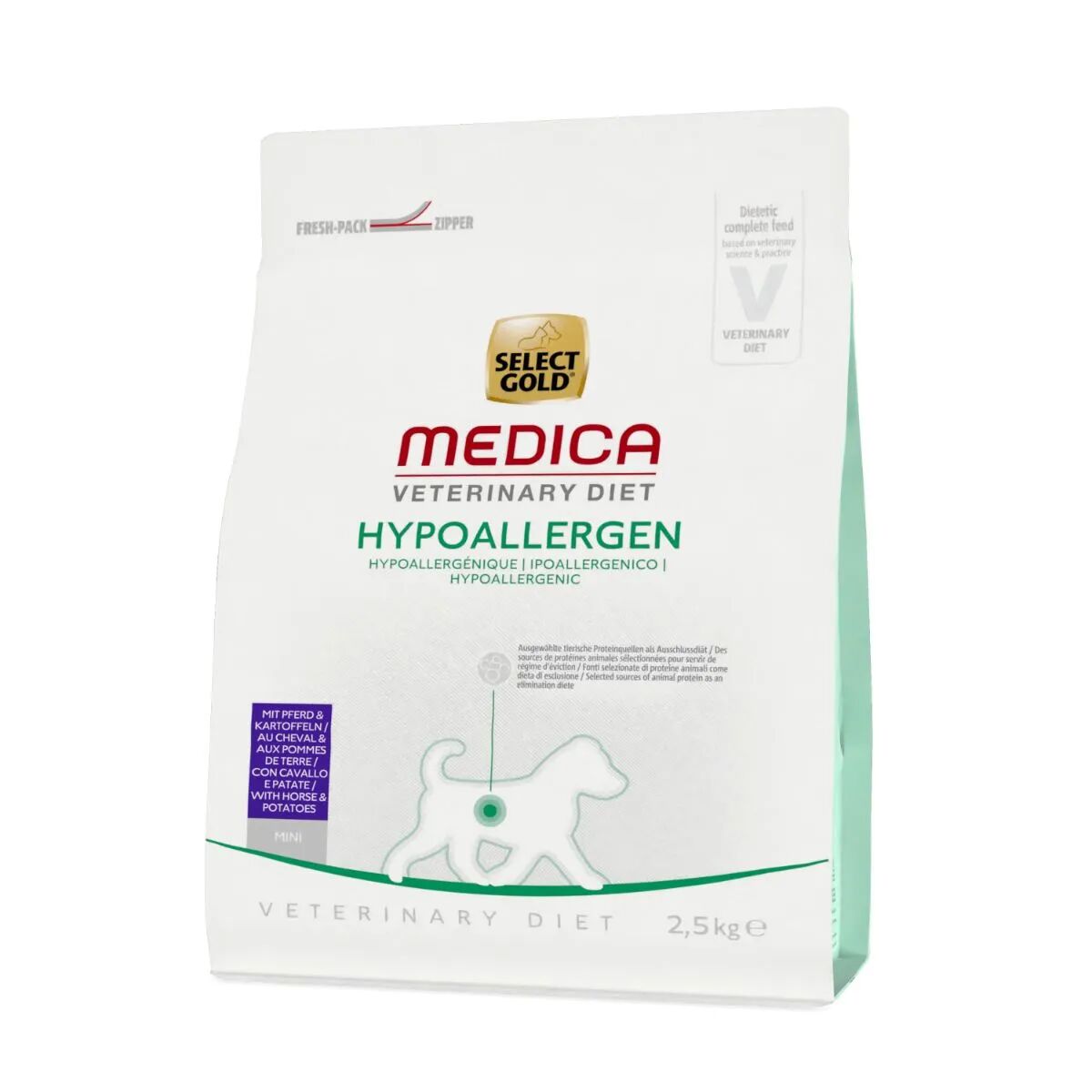 SELECT GOLD MEDICA Dog Mini Hypoallergenic Cavallo 2.5KG
