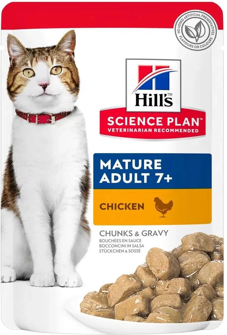 HILLS Hill's Science Plan Mature Adult 7+ Alimento per Gatti Busta Multipack 12x85G POLLO