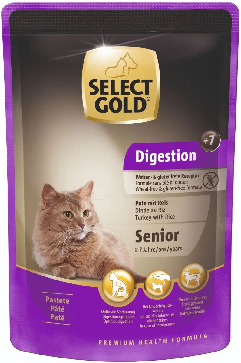 SELECT GOLD Sensitive Digestion Cat Senior Busta Multipack 12x85G TACCHINO