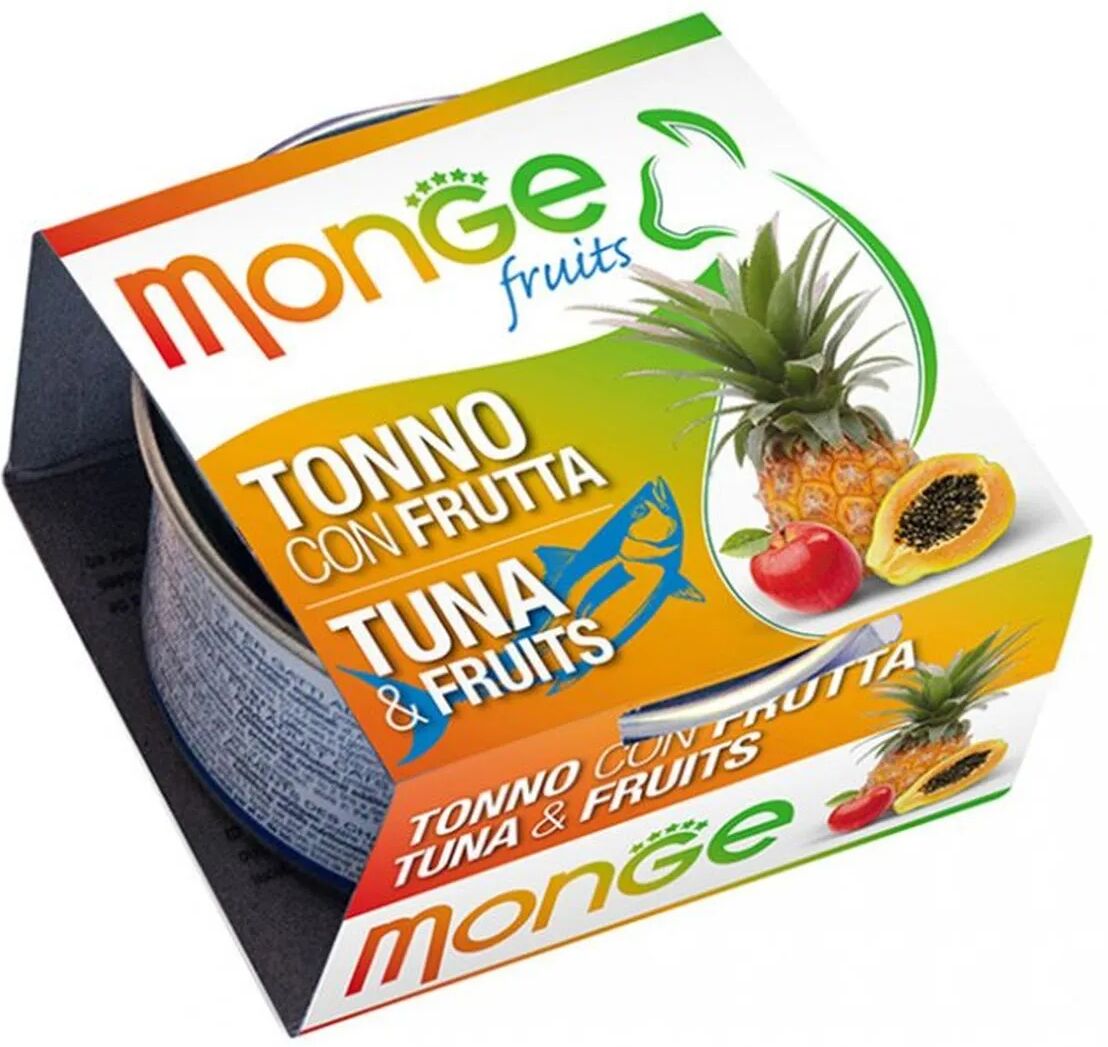 MONGE Fruits Cat Lattina Multipack 24x80G TONNO CON FRUTTA