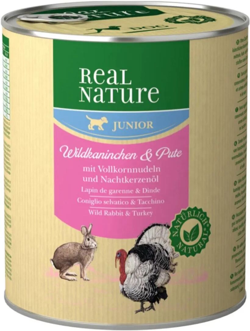 REAL NATURE Puppy Lattina 800G CONIGLIO E TACCHINO