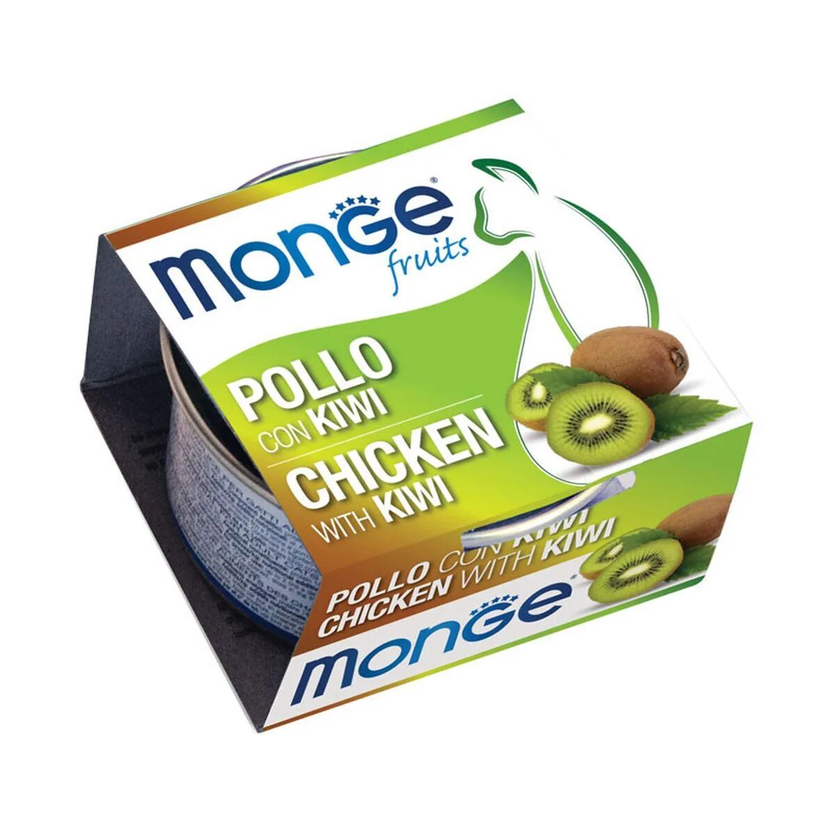 MONGE Fruits Cat Lattina Multipack 24x80G POLLO E KIWI