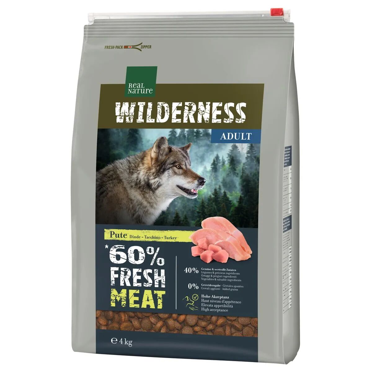 REAL NATURE Wilderness Dog Fresh Meat Tacchino 4KG