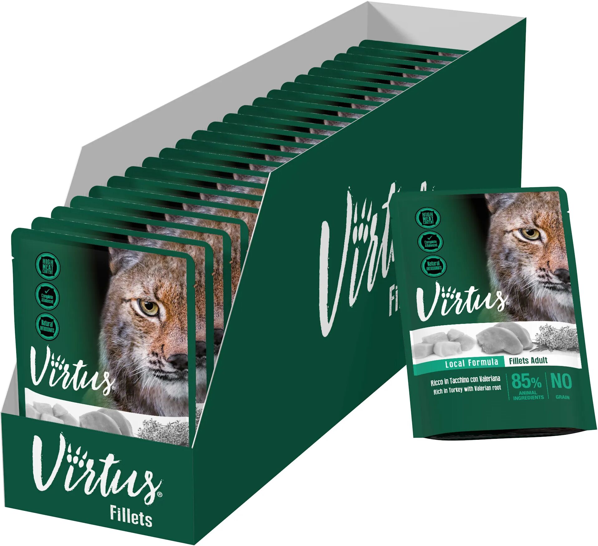 VIRTUS Cat Busta Multipack 24x85G TACCHINO