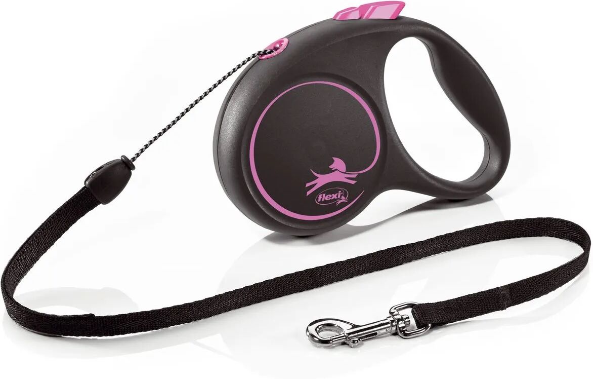 FLEXI Guinzaglio Black Design Tape FUCSIA