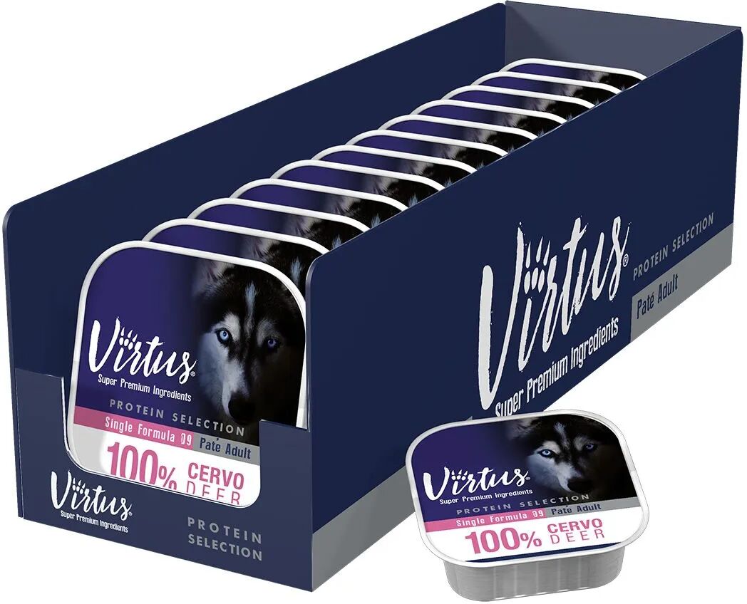 VIRTUS Protein Selection Dog Vaschetta Multipack 9x300G CERVO