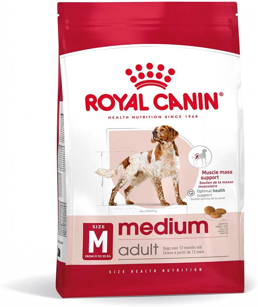 ROYAL CANIN Medium Adult Alimento Completo per Cani Adulti di Taglia Media 15KG