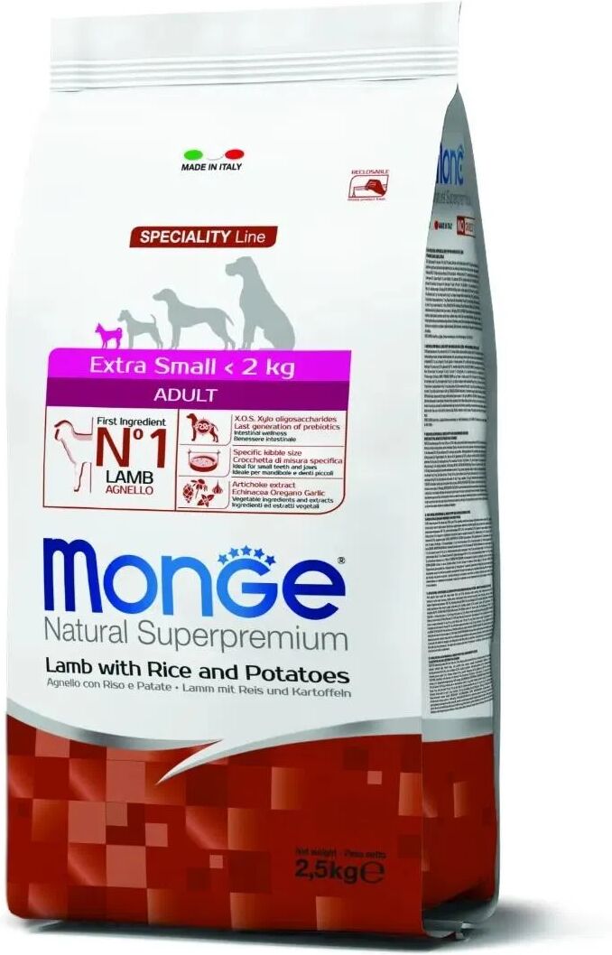 MONGE Natural Superpremium Adult Extra Small con Agnello 2.5KG