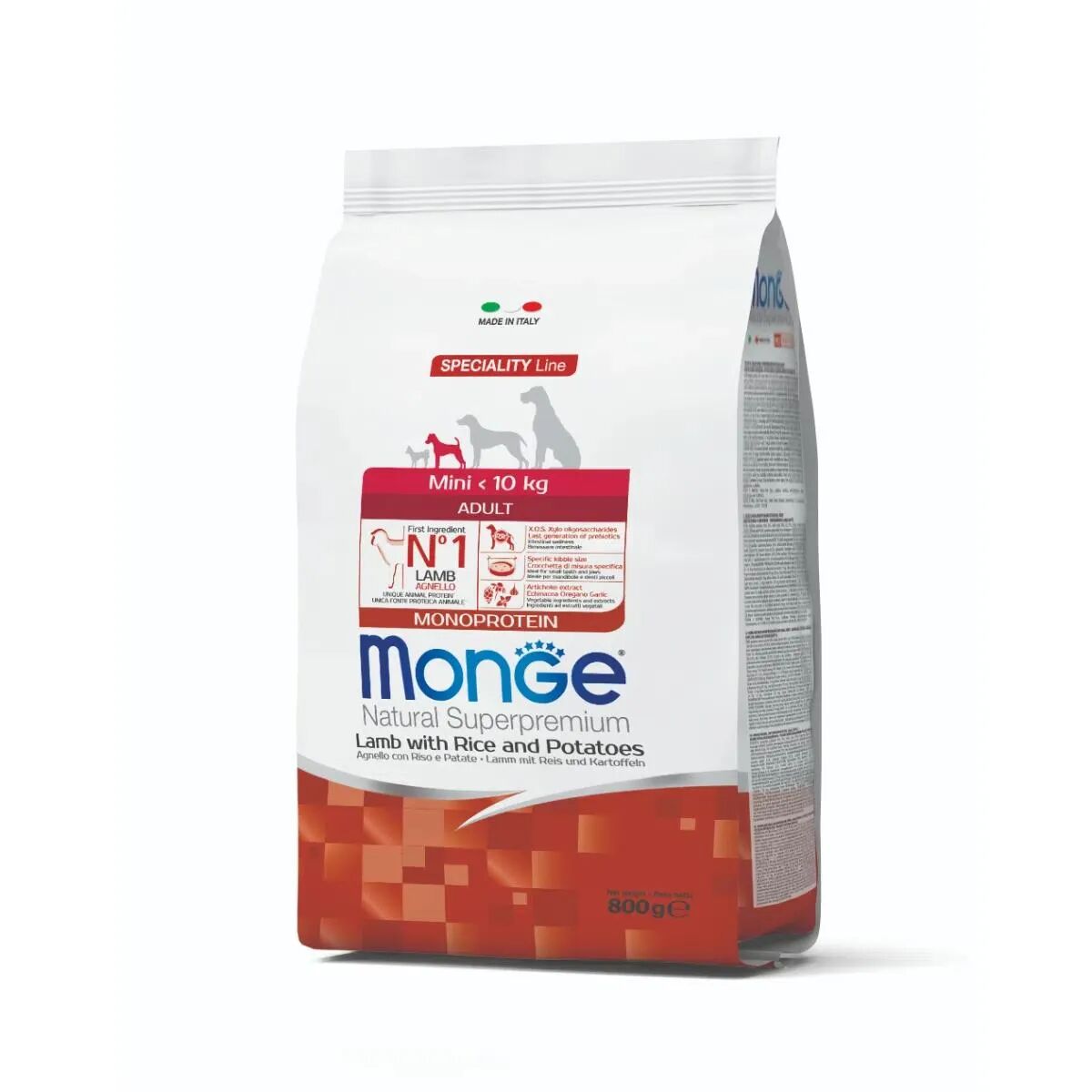 MONGE Natural Superpremium Adult Mini con Agnello 800G