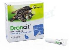 Droncit Spoton 20Mg Vetoquinol 4 Tubetti Da 0,5Ml