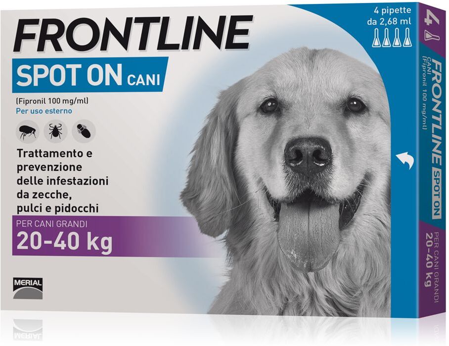 Frontline Spot On Per Cani 4 Pipette 2040 Kg