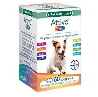 Attivo Tabs Integratore Multivitaminico Cani 60 Compresse