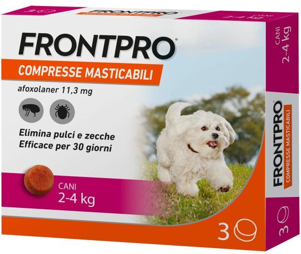 Frontline Frontpro 3 Compresse Masticabili 11,3Mg Cani 2-4Kg