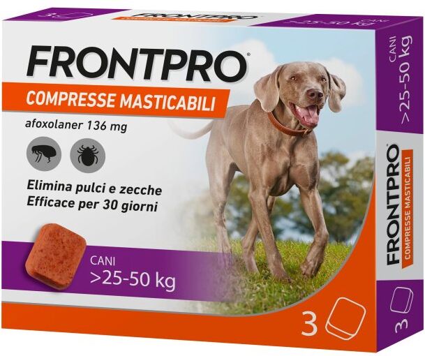 Frontline Frontpro 3 Compresse Masticabili 136Mg Cani 25-50Kg