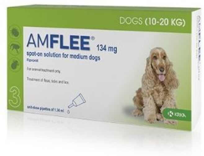 Amflee 134Mg Spoton Cani Da 1020Kg Krka 3 Pipette