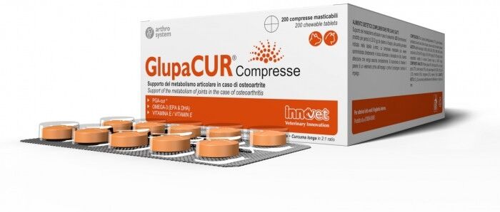 Innovet Glupacur Integratore Metabolismo Articolare Cani e Gatti 200 Compresse