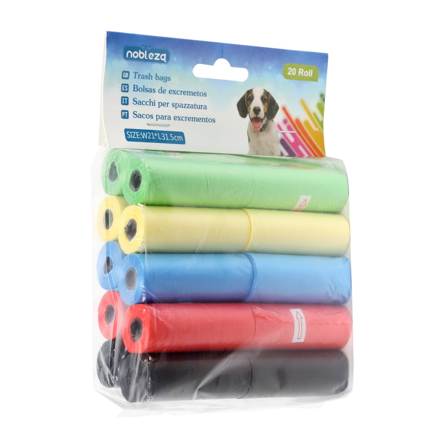 Nobleza Sacchetti Igienici per Cani Colori Misti 20 pz