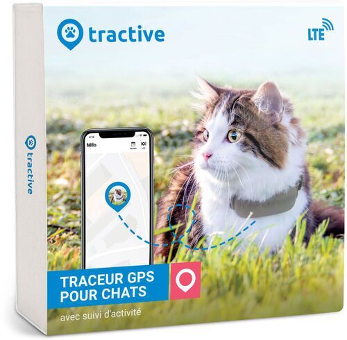 Tractive GPS CAT 4 - Collare gps gatto con monitoraggio del benessere   ABBONAMENTO ESCLUSO   TRKAT4   marrone