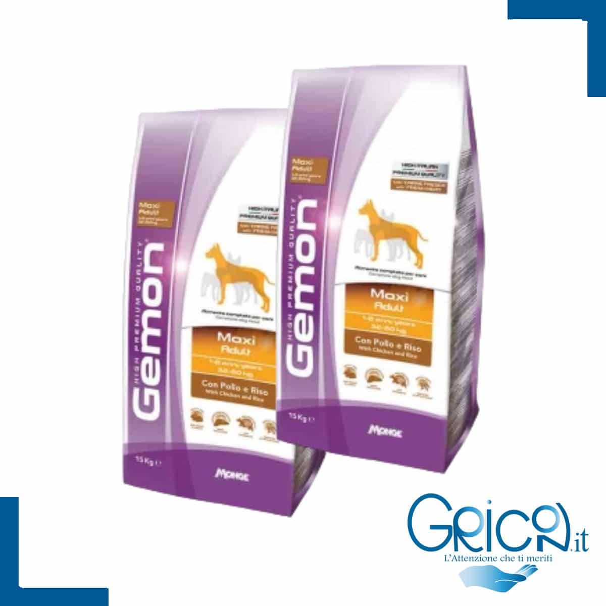 Gemon Cane Maxi Adult con Pollo e Riso 15 Kg - 2+ sacchi