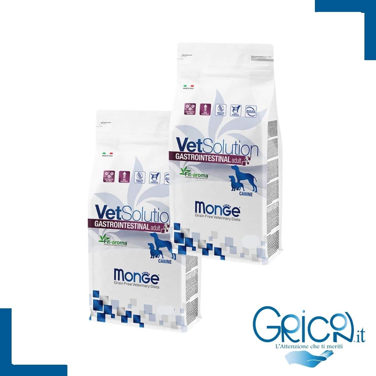 Monge Cane VetSolution Adult Gastrointestinal - 2+ sacchi