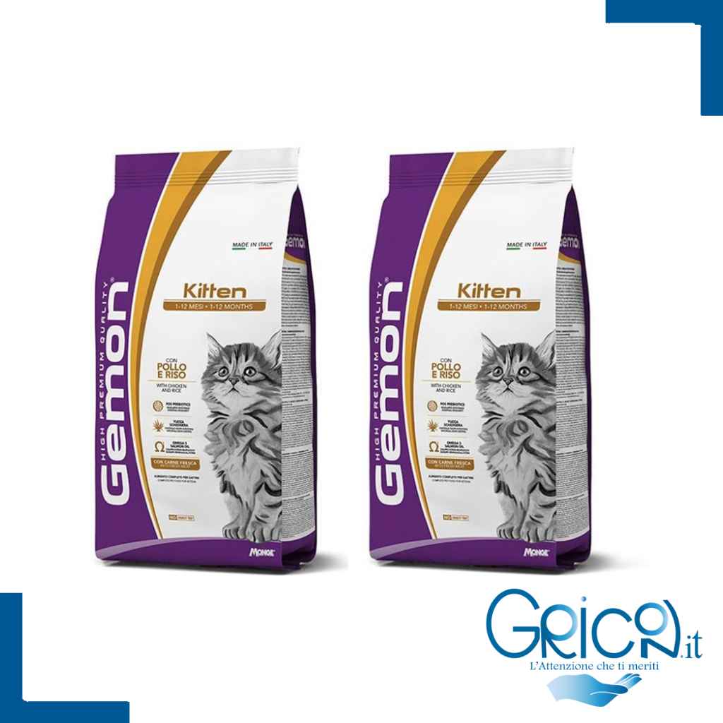 Gemon Gatto Kitten con Pollo e Riso - 2+ sacchi