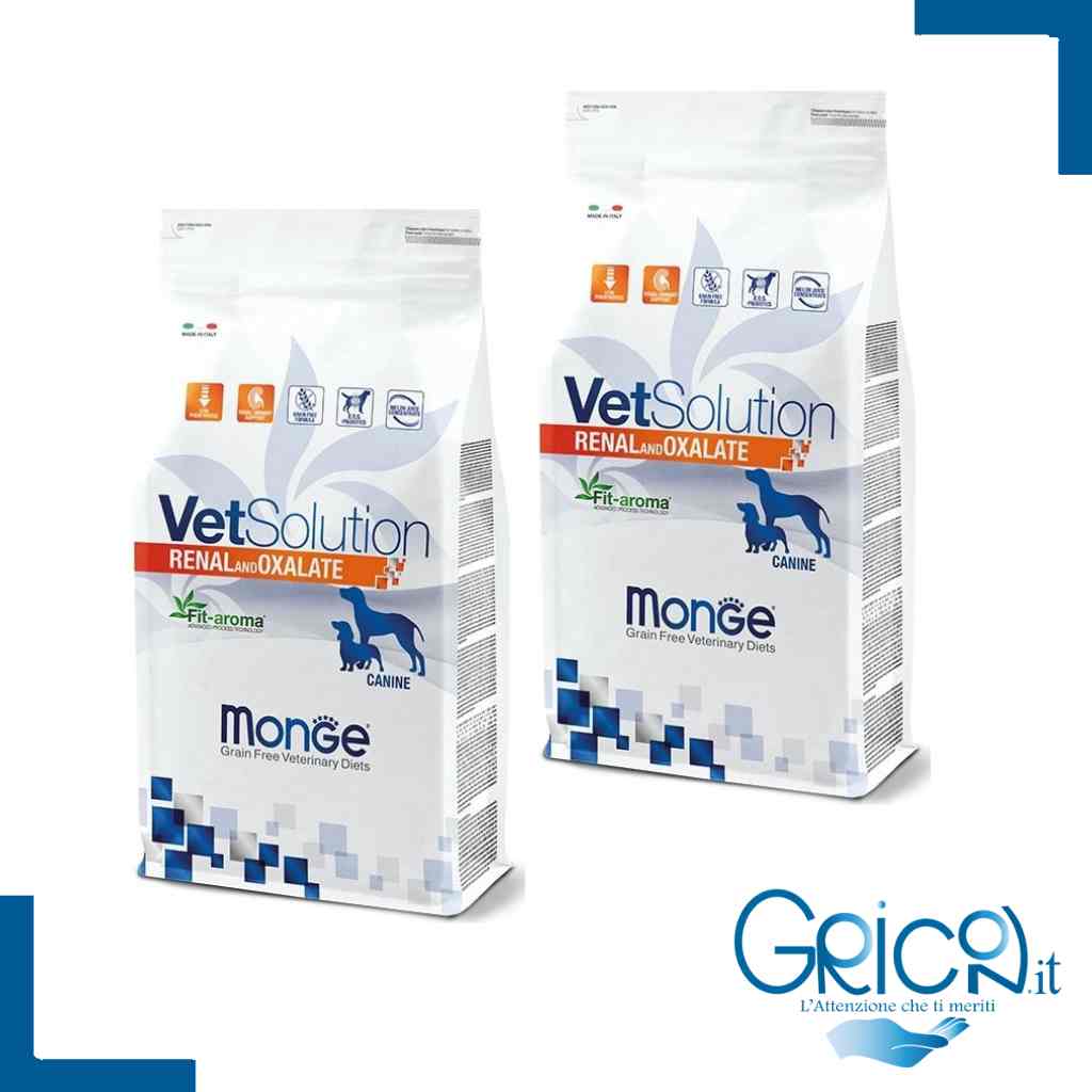 Monge Cane VetSolution Renal and Oxalate - 2+ sacchi