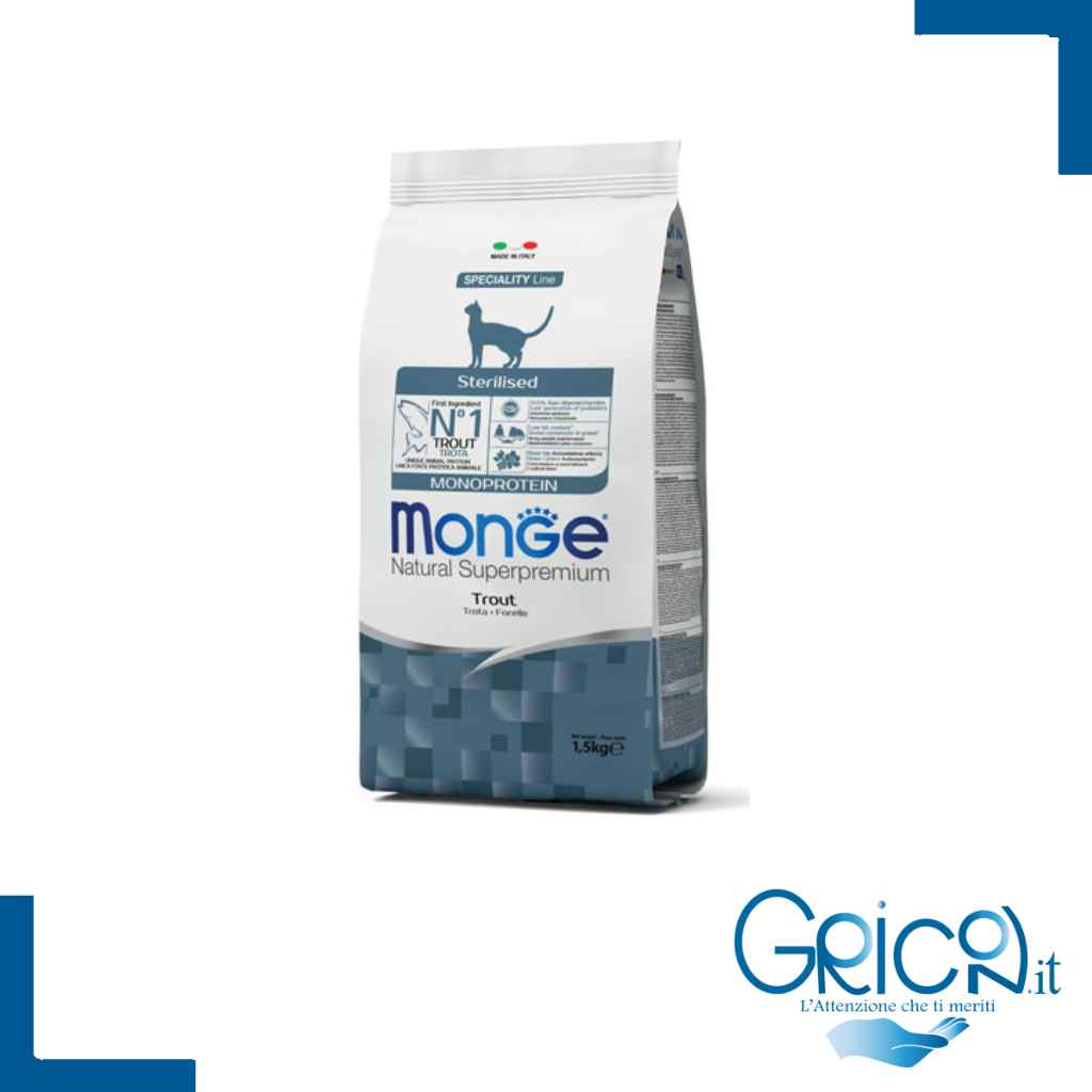 Monge Gatto Sterilised Trota - 2+ sacchi