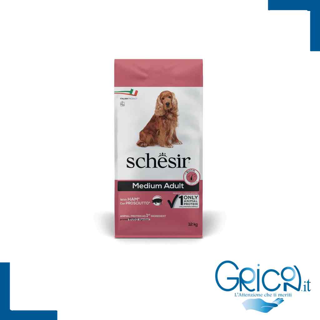 Schesir Cane Prosciutto Medium 12 Kg - 2+ sacchi