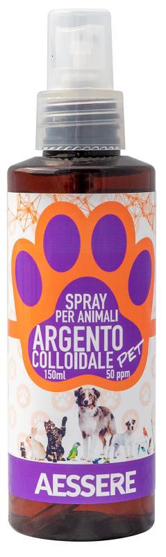 Aessere Argento Colloidale Pet Spray Per Animali 50ppm 150ml