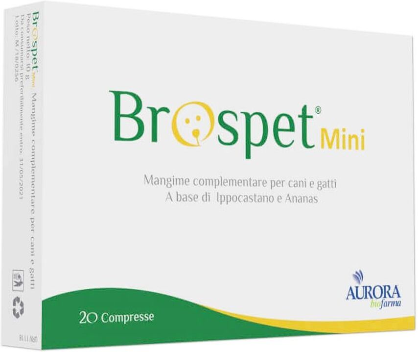 Aurora Biofarma Brospet Mini Integratore Cani Gatti 20 Compresse