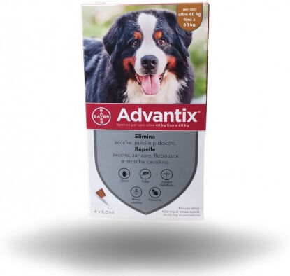 Advantix Spot On Antiparassitario Cani 40-60kg 4 Pipette